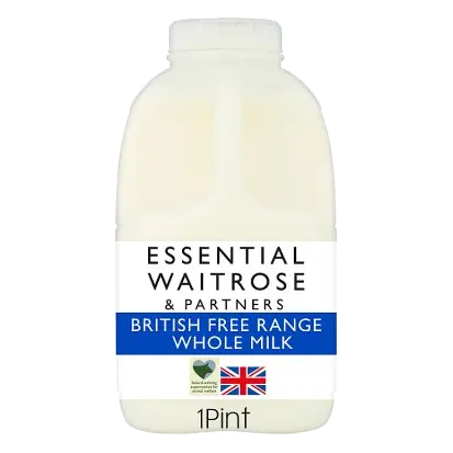 Essential British Free Range Whole Milk 1 Pint