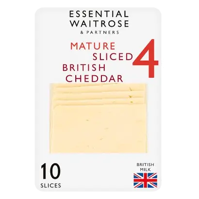 Essential Mature Sliced Cheddar Cheese Strength 4