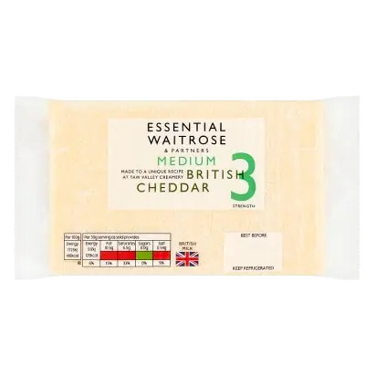 Essential Medium Cheddar Cheese Strength 3 Large