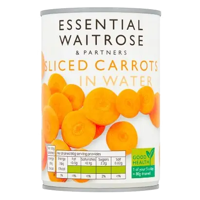 Essential Sliced Carrots in Water