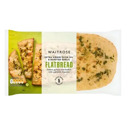 Extra Virgin Olive Oil & Roasted Garlic Flatbread