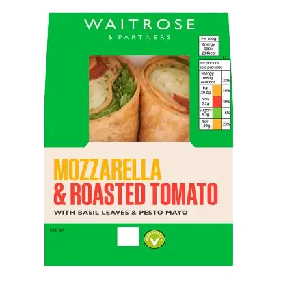 Food to Go Mozzarella & Roasted Tomato Wrap