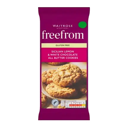 Free From 8 Sicilian Lemon & White Chocolate All Butter Cookies