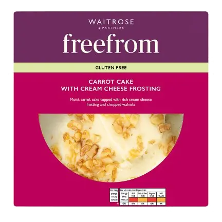 Free From Carrot Cake with Cream Cheese Frosting