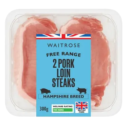Free Range British Pork 2 Loin Steaks