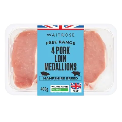 Free Range British Pork 4 Loin Medallions