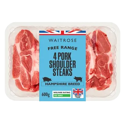 Free Range British Pork 4 Shoulder Steaks