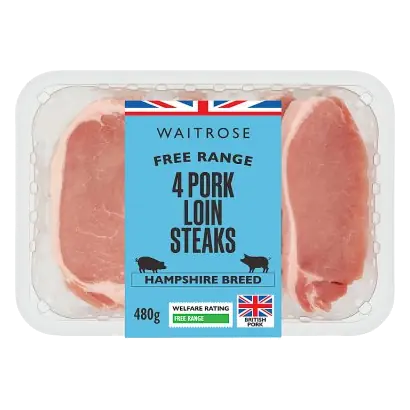 Free Range Pork 4 Loin Steaks
