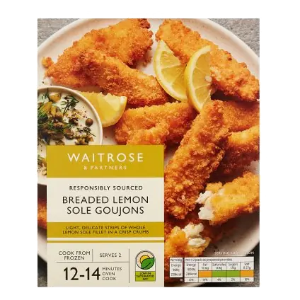 Frozen Breaded Atlantic Lemon Sole Goujons