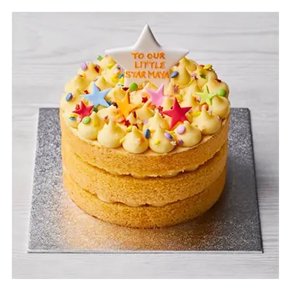 Golden Triple Layer Star Cake
