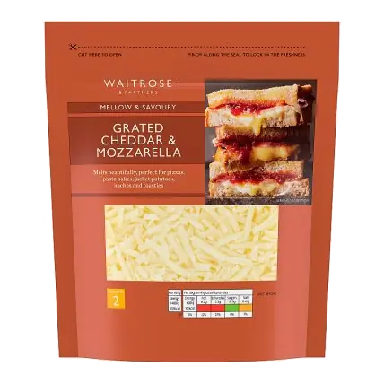 Grated Cheddar & Mozzarella Cheese Strength 2