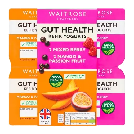 Gut Health Mixed Berry, Mango & Passionfruit Kefir Yogurts