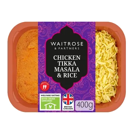 Indian Chicken Tikka Masala & Pilau Rice for 1