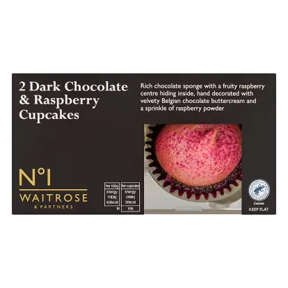 No.1 2 Dark Chocolate & Raspberry Cupcakes