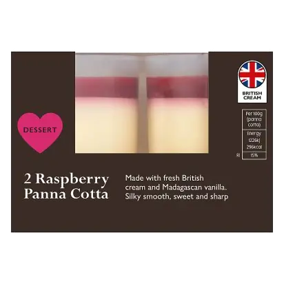 No.1 2 Raspberry Panna Cotta Desserts