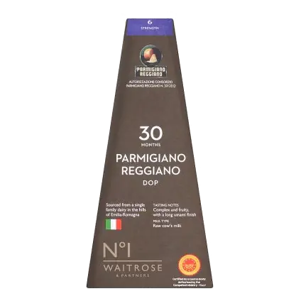 No.1 30 Months Italian Parmigiano Reggiano DOP Cheese Strength 6