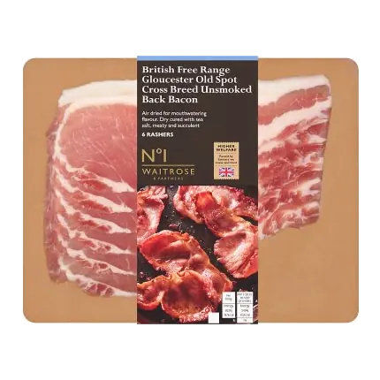 No.1 6 Gloucester Old Spot Cross Breed Unsmoked Back Bacon Rashers