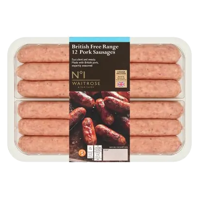 No.1 British Free Range 12 Pork Sausages