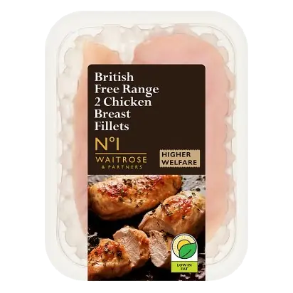 No.1 British Free Range 2 Chicken Breast Fillets