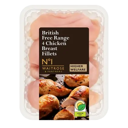No.1 British Free Range 4 Chicken Breast Fillets