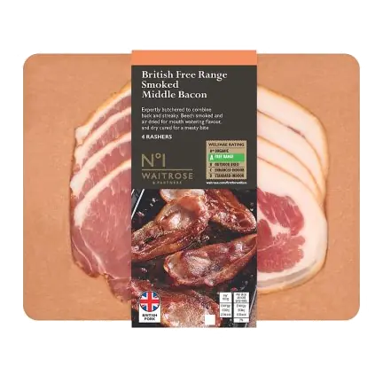 No.1 British Free Range Smoked Middle Bacon