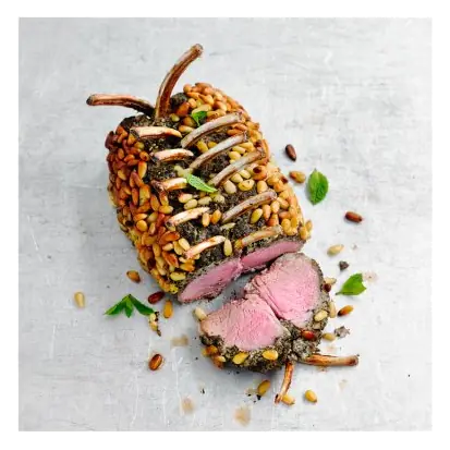No.1 British Lamb Guard of Honour with a Pesto & Pine Nut Crust