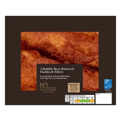 No.1 Bubbly Beer Battered Haddock Fillets