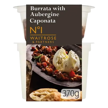 No.1 Burrata with Aubergine Caponata