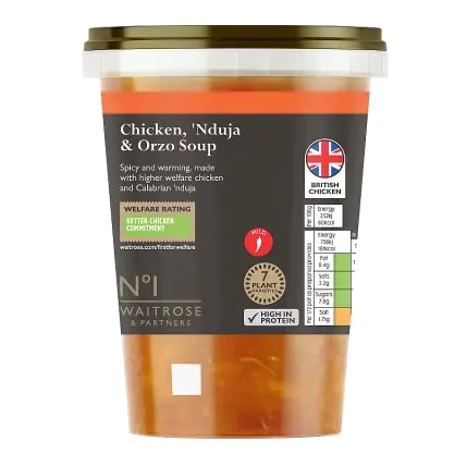 No.1 Chicken, 'Nduja & Orzo Soup