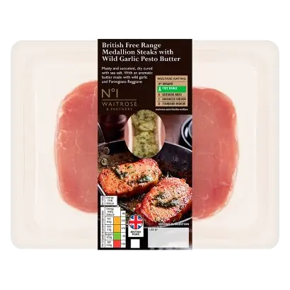 No.1 Free Range Bacon Medallion Steaks with Wild Garlic Butter