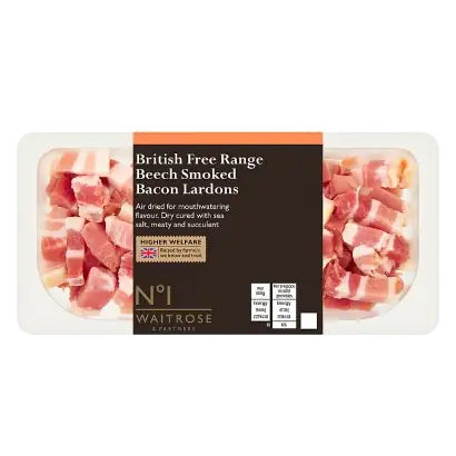No.1 Free Range Dry Cured Beech Smoked Bacon Lardons