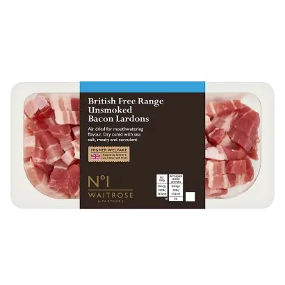 No.1 Free Range Dry Cured Unsmoked Bacon Lardons
