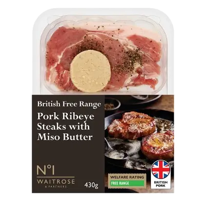No.1 Free Range Pork Ribeye Steaks & Miso Butter