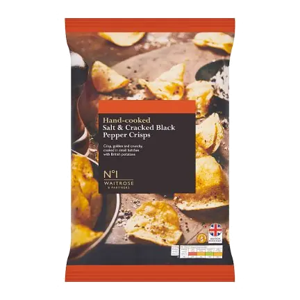 No.1 Hand-Cooked Salt & Cracked Black Pepper Crisps