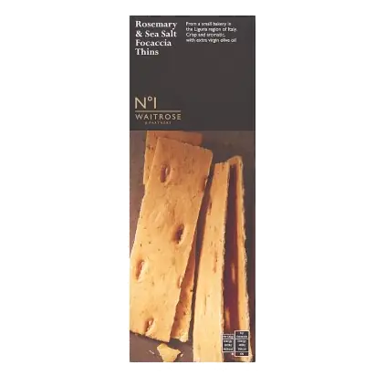 No.1 Italian Rosemary & Sea Salt Focaccia Thins