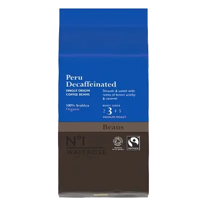 No.1 Organic Fairtrade Peru Decaf Coffee Beans