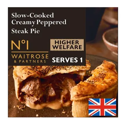 No.1 Slow Cooked Creamy Peppered Steak Pie