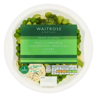 Peas, Cabbage & Tenderstem Layers