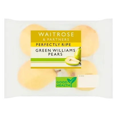 Perfectly Ripe Green Williams Pears