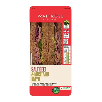 Salt Beef & Mustard Mayo Sandwich