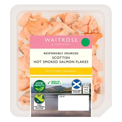Scottish Hot Smoked Salmon Flakes with Honey