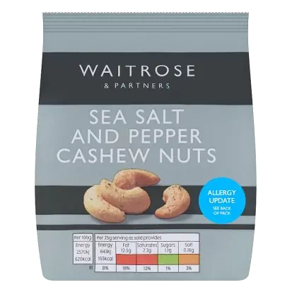 Sea Salt And Pepper Cashew Nuts