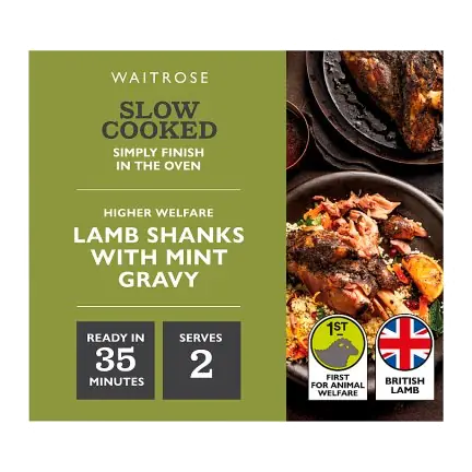 Slow Cooked Lamb Shanks with Mint Gravy