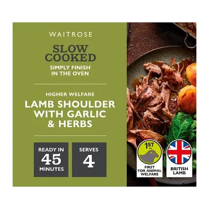 Slow Cooked Lamb Shoulder with Garlic & Herbs