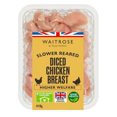 Slower Reared Diced Chicken Breast