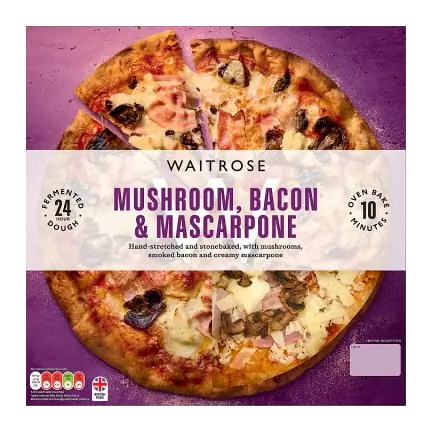 Stonebaked Mushroom, Bacon & Mascarpone Pizza