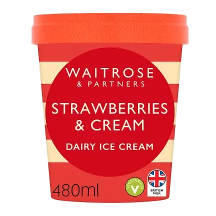 Strawberries & Cream Ice Cream