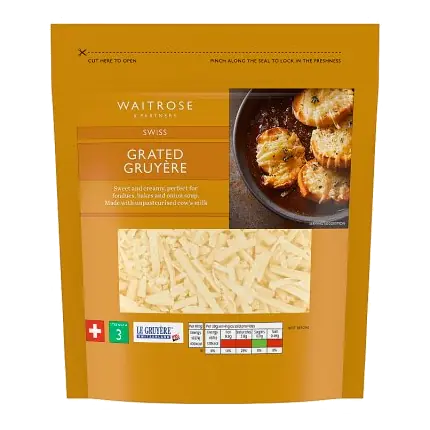 Swiss Grated Gruyere Cheese Strength 3