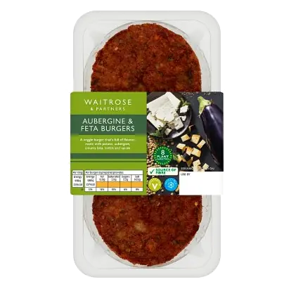 Vegetarian Aubergine & Feta Burgers