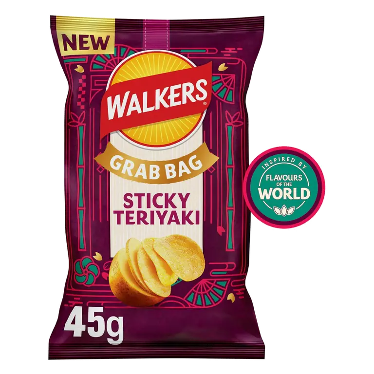 45g Crisps Sticky Teriyaki Flavour Grab Bag